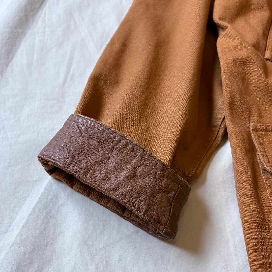 [M/97] 90s cK 캘빈클라인 레더 칼라 필드 자켓 상품이미지5