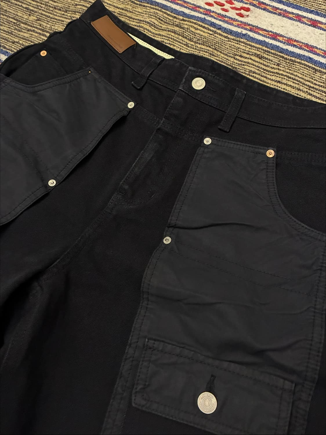 (31)앤더슨벨 나미비아 더블니 코튼 흑청 데님쇼츠 버뮤다팬츠 상품이미지2