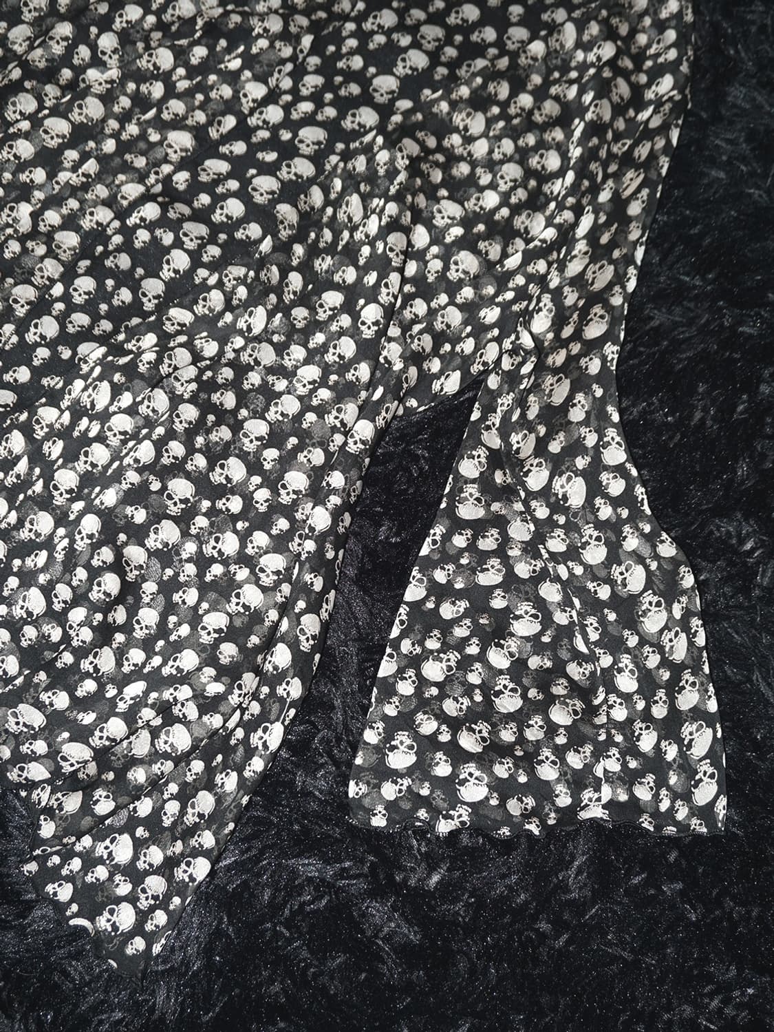 skull graphic see-through cardigan  상품이미지3