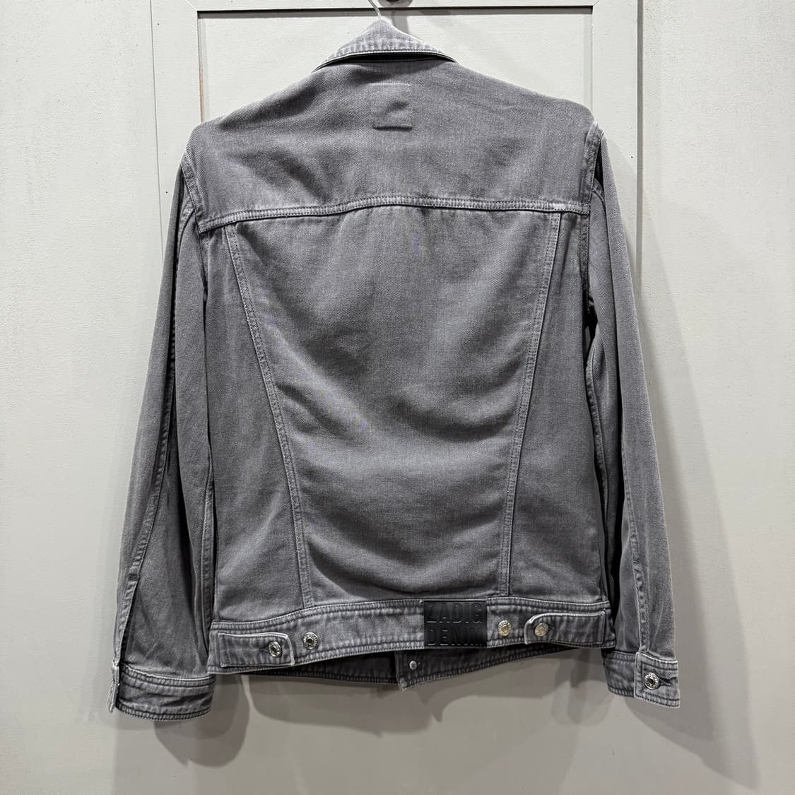 XS W 쟈딕앤볼테르 빈티지 그레이 데님 흑청자켓  상품이미지2