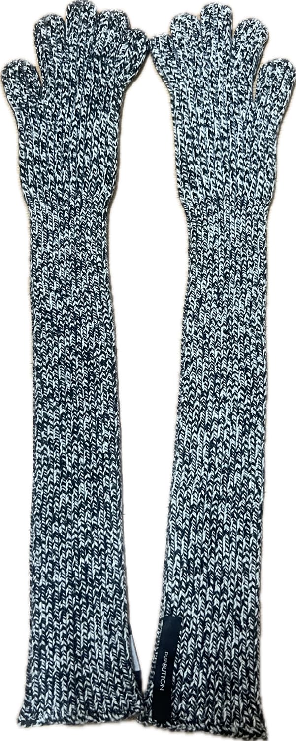 푸시버튼 니트 울 장갑 상품이미지3