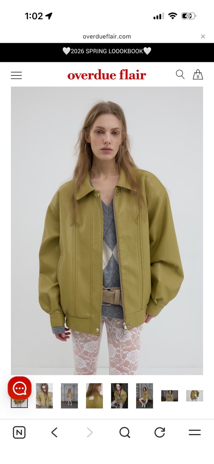 오버듀플레어 빈티지 레더 블루종 머스타드 상품이미지1