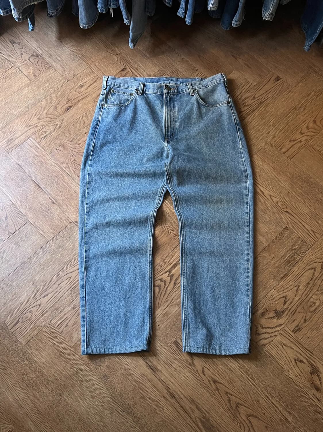 [38]칼하트 USA 미디엄블루 워크 데님 팬츠 상품이미지1