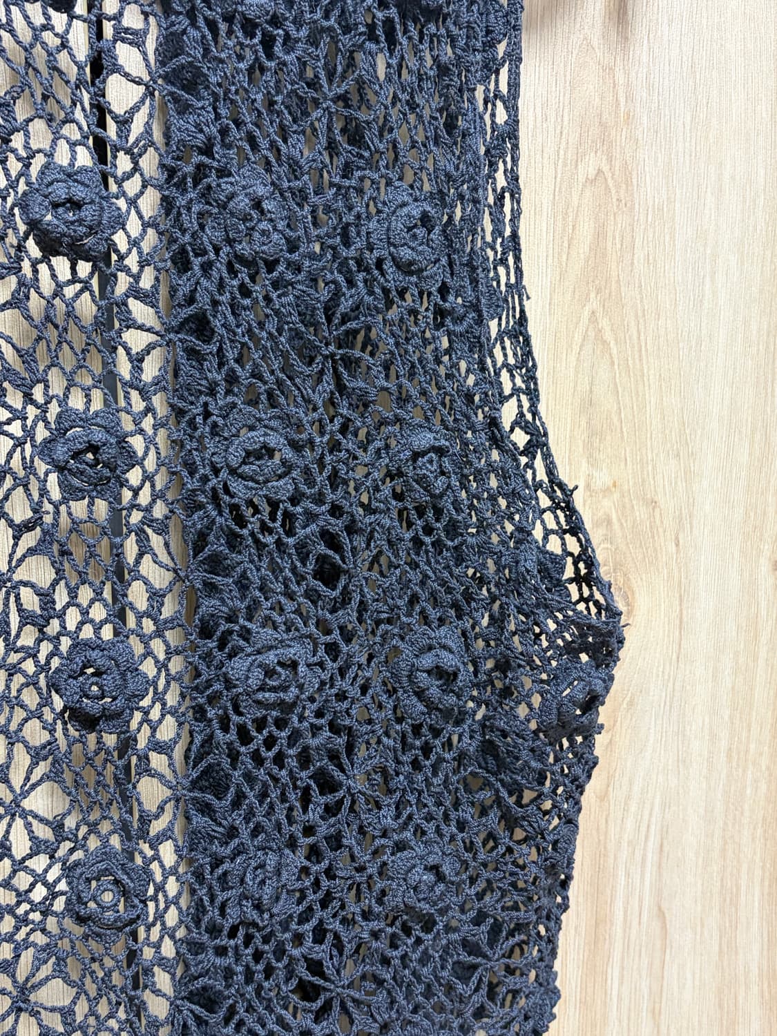 모리걸 꽃 크로셰 그물 베스트 가디건 하구미 스즈코 상품이미지5