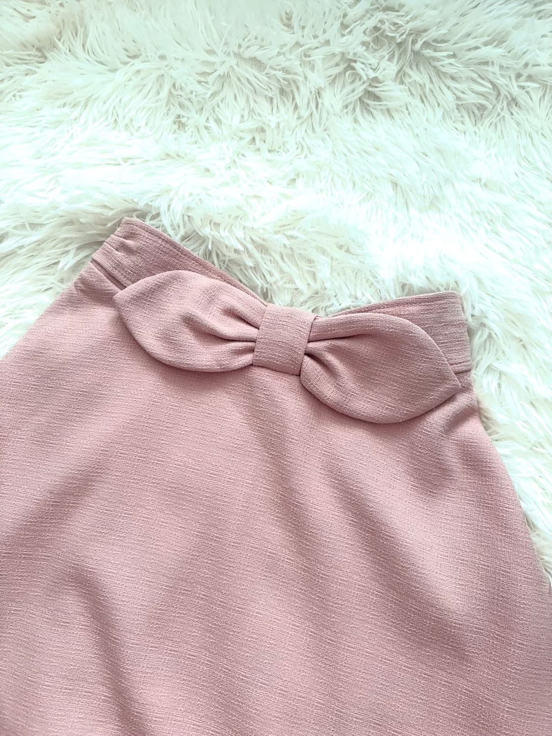 ingni 잉그니 리본 딸기우유 핑크 플레어 스커트 상품이미지4