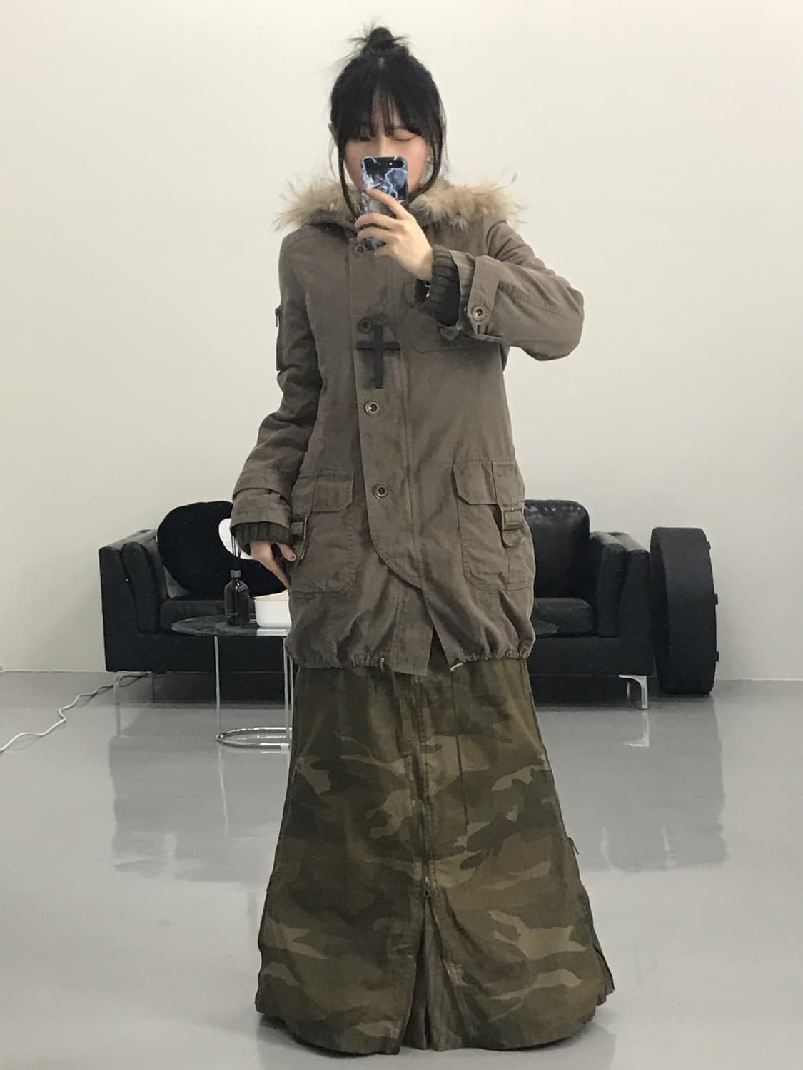 La Cream Khaki Military jacket 상품이미지2