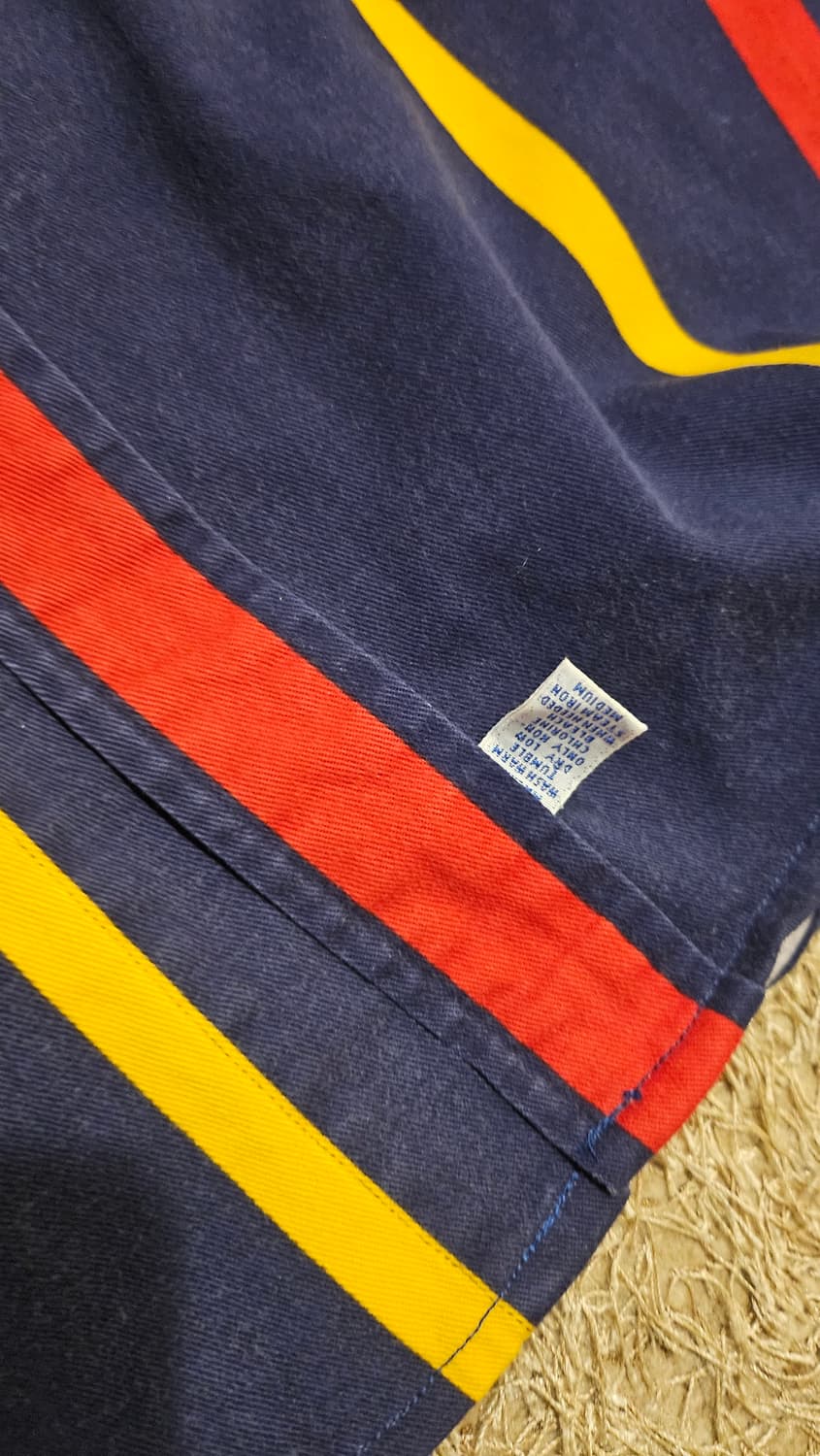 (XL-100)90's 폴로 랄프로렌 쉴드 패치 스트라이프 셔츠 상품이미지5