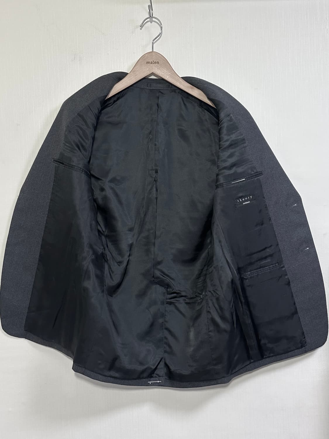 띠어리 울 블레이저 정장 자켓 38R/100/차콜그레이 상품이미지4