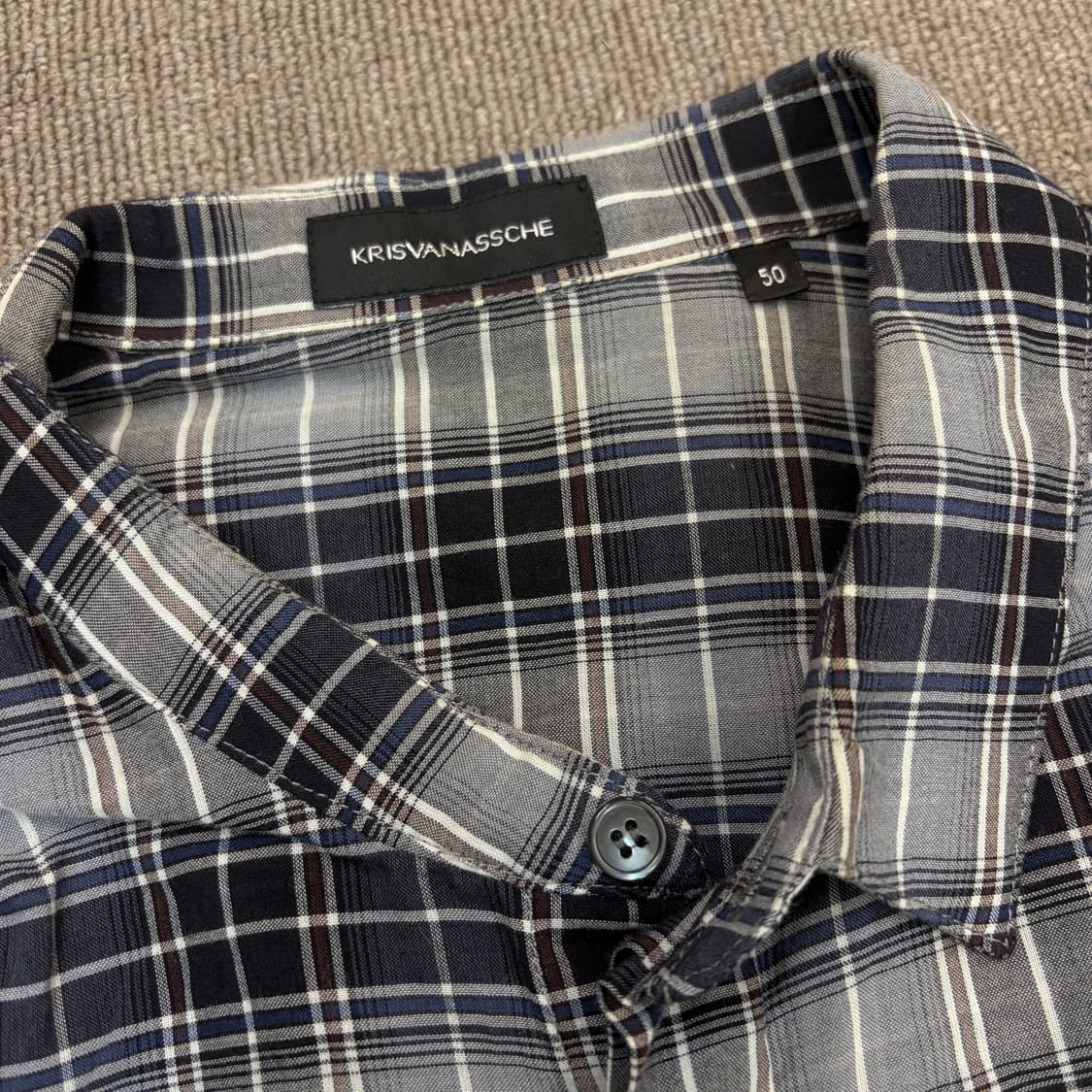 Kris Van Assche 크리스 반 아쉐 여름 긴팔 체크셔츠 50 상품이미지2