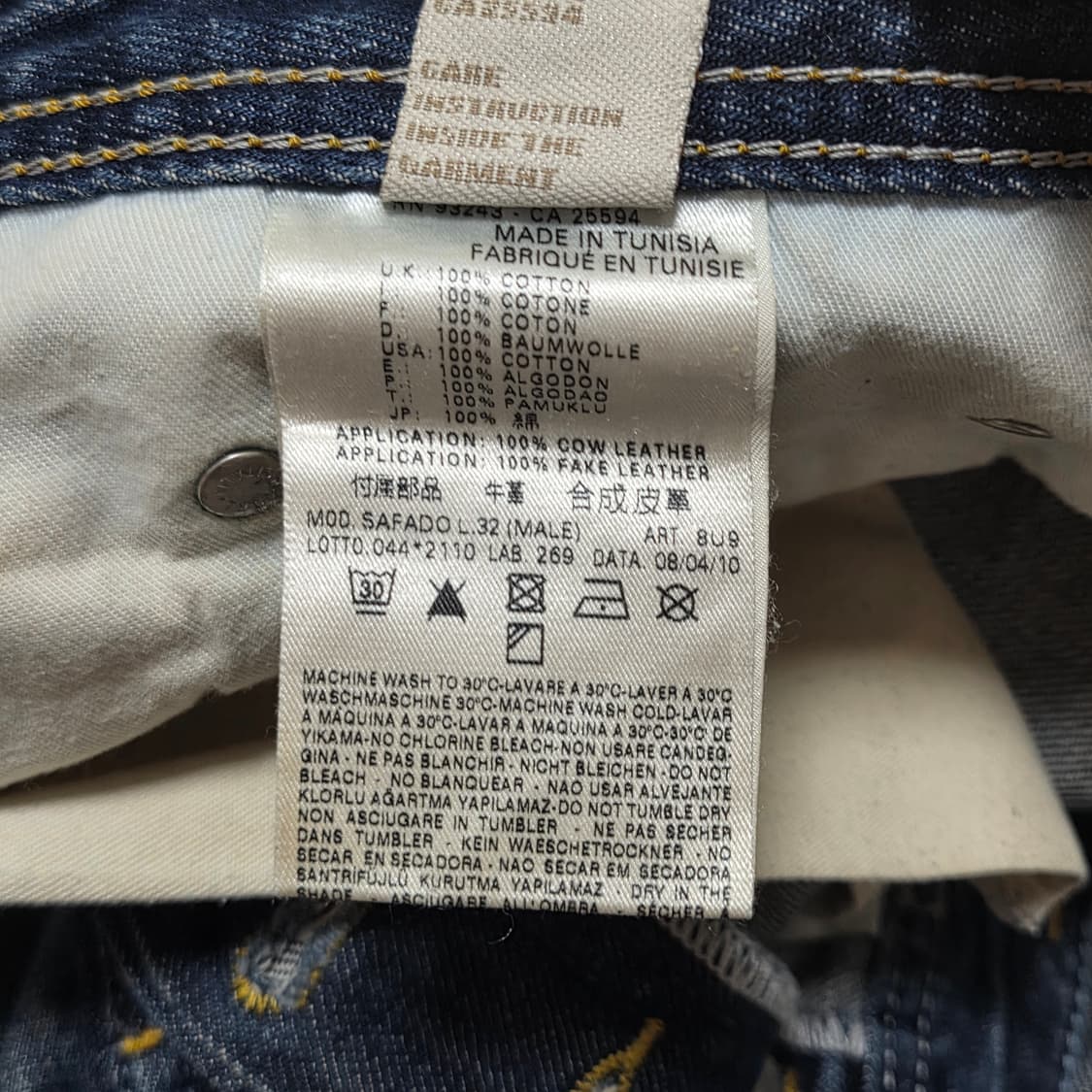 Diesel 디젤 SAFADO 슬림 레귤러핏 스트레이트 데님 팬츠 32 상품이미지8