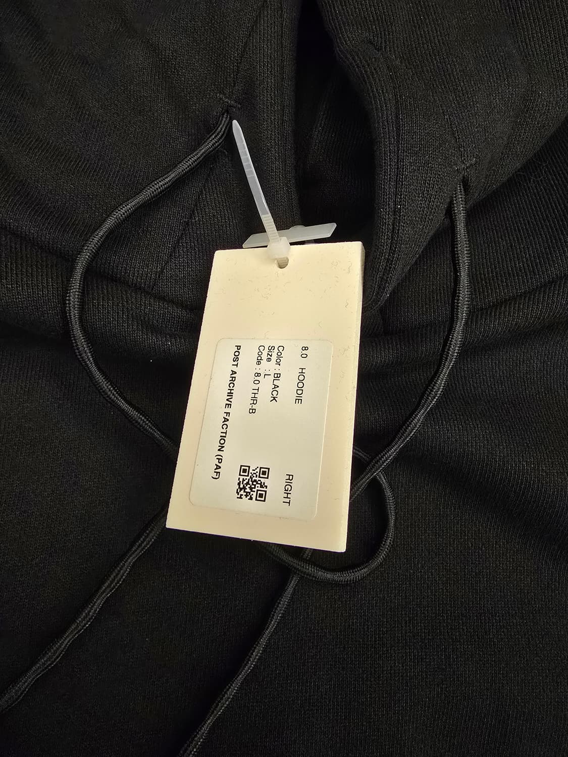 PAF 8.0 라이트 후드 블랙 L 새제품 상품이미지5