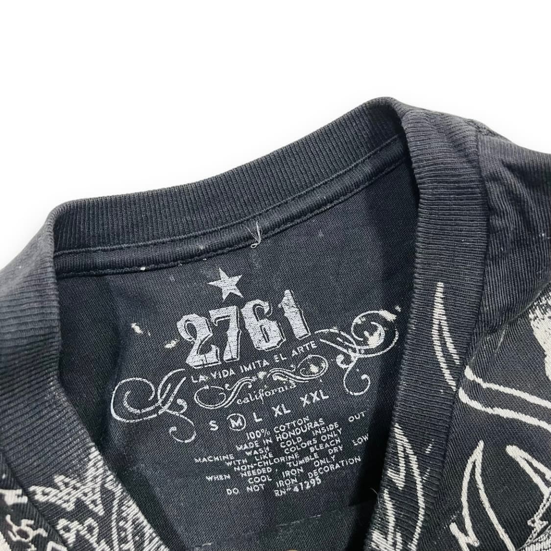 록 스타 2761 일렉기타 타투 아트 반팔 티셔츠 상품이미지5