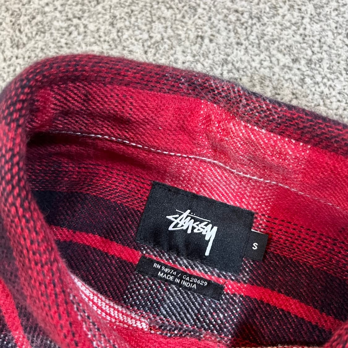 STUSSY 스투시 타탄체크 울 셔츠 상품이미지4