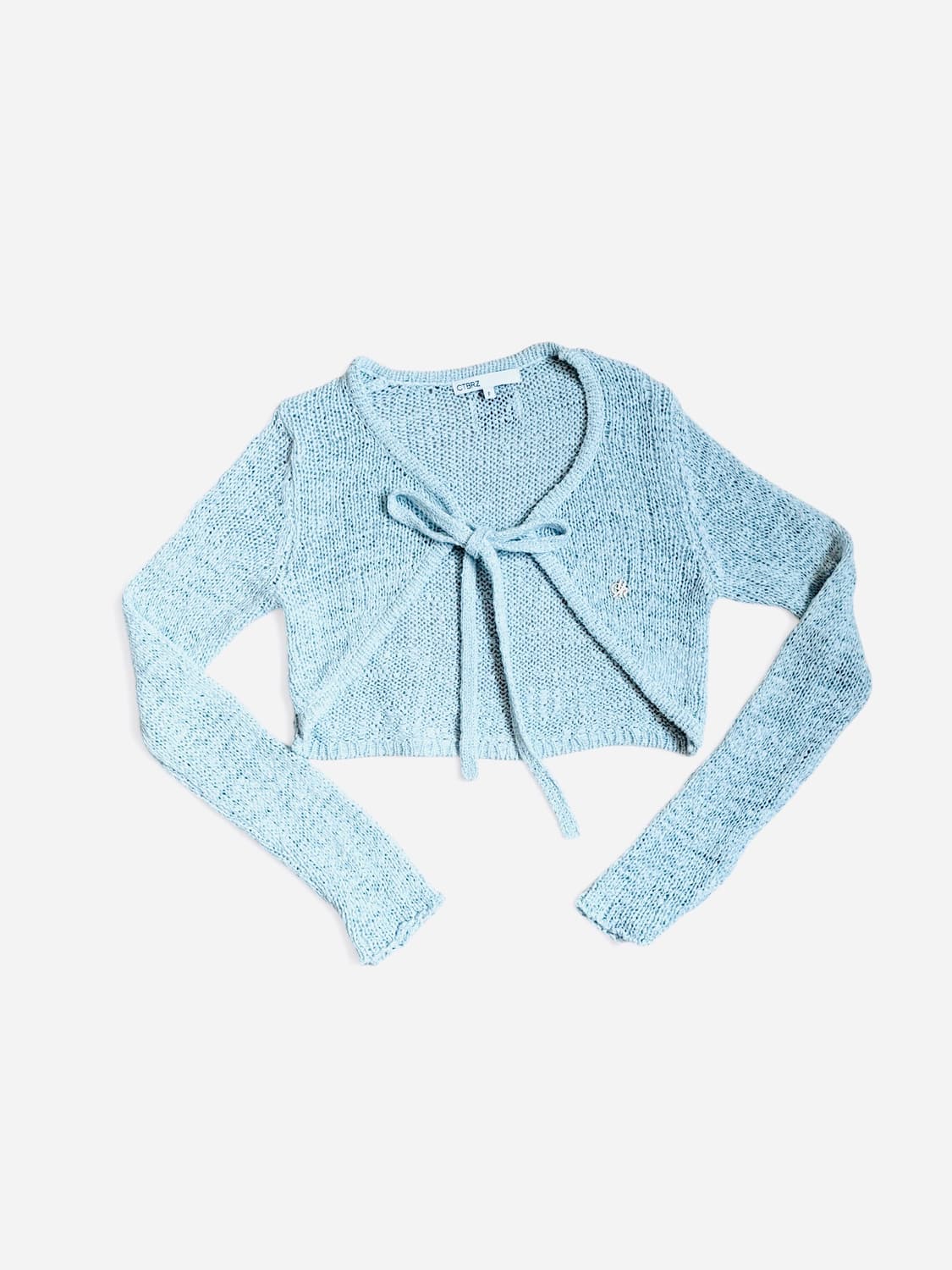 시티브리즈 볼레로 리본 가디건_SKY BLUE 상품이미지6