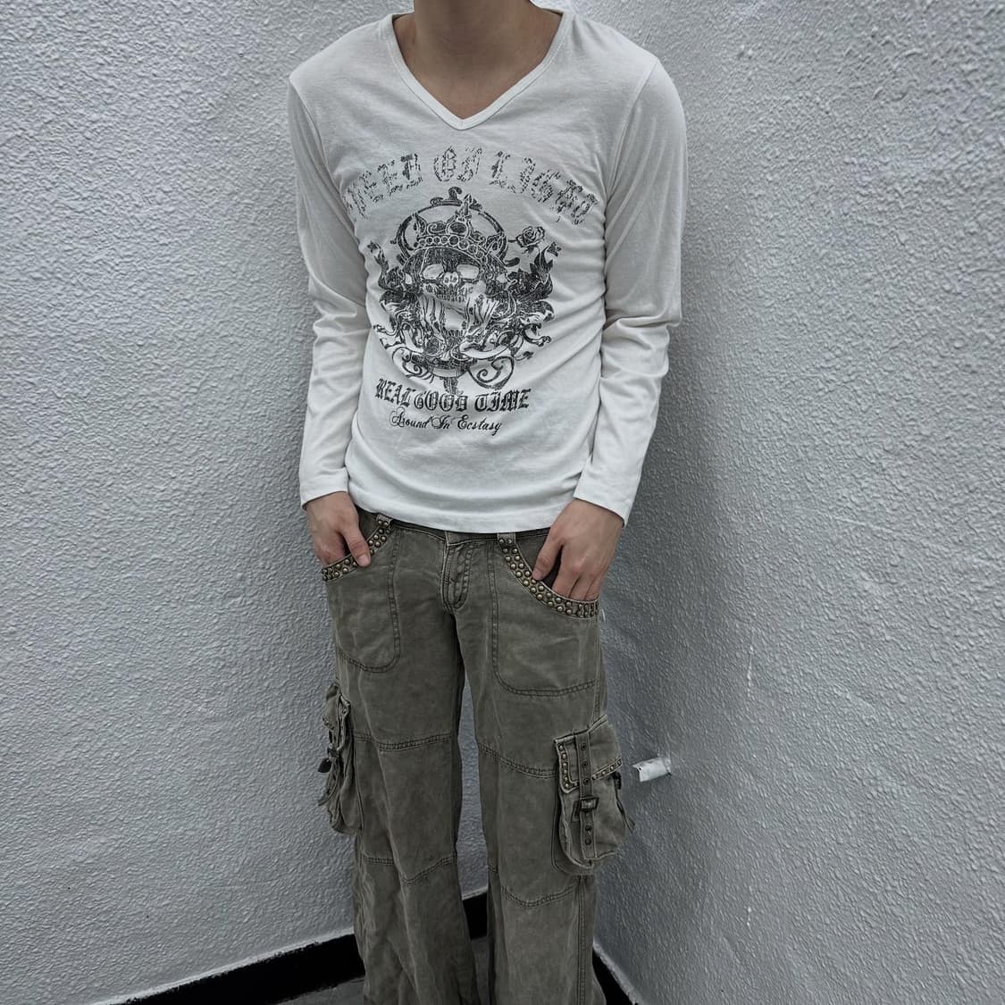 Spanish skull printing sleeve 상품이미지3