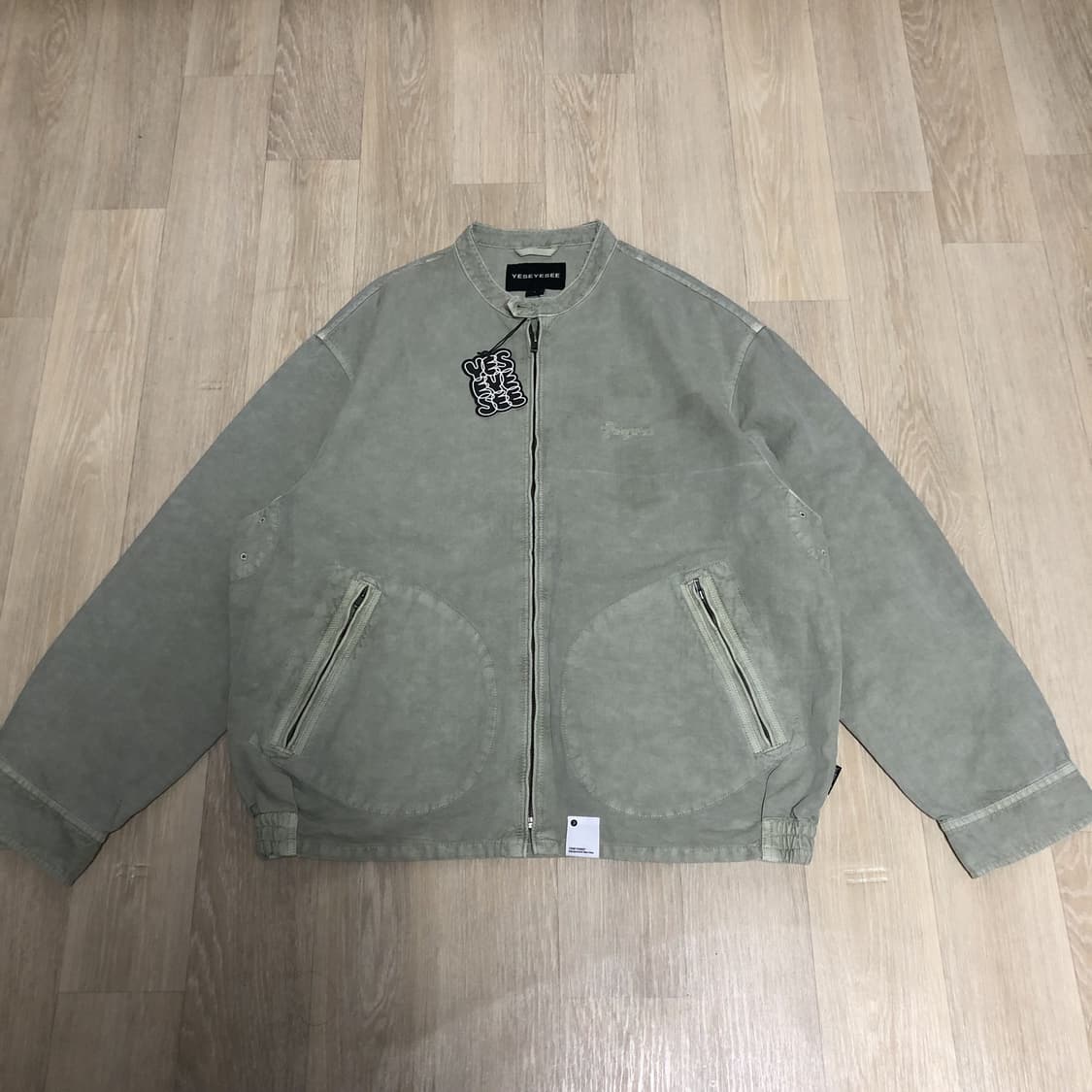 (L) 예스아이씨 YESEYESEE 린넨 코튼 집업 자켓 베이지 상품이미지1