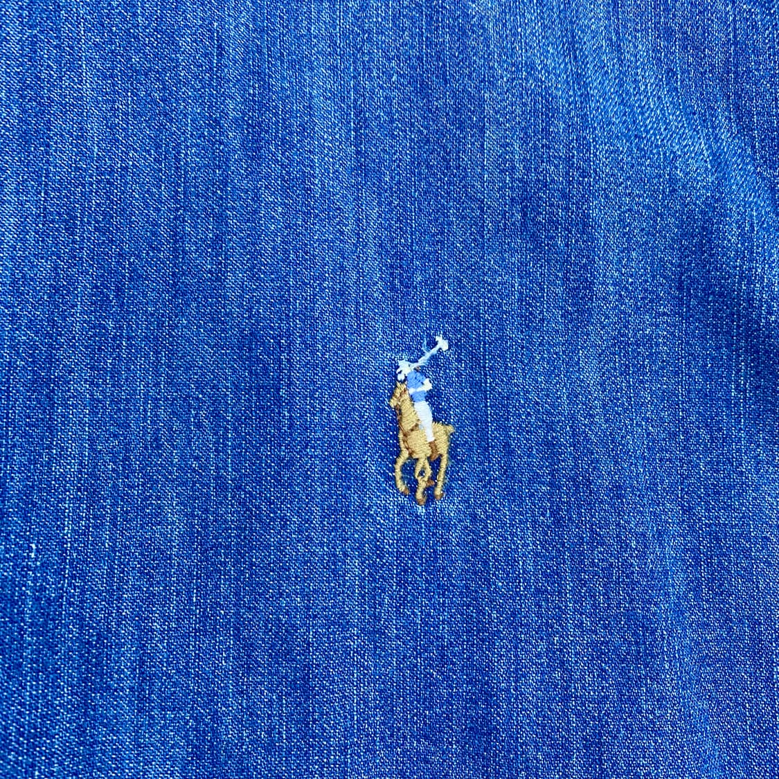 폴로 QR 신형 데님 샴브레이 셔츠 (110) 상품이미지4