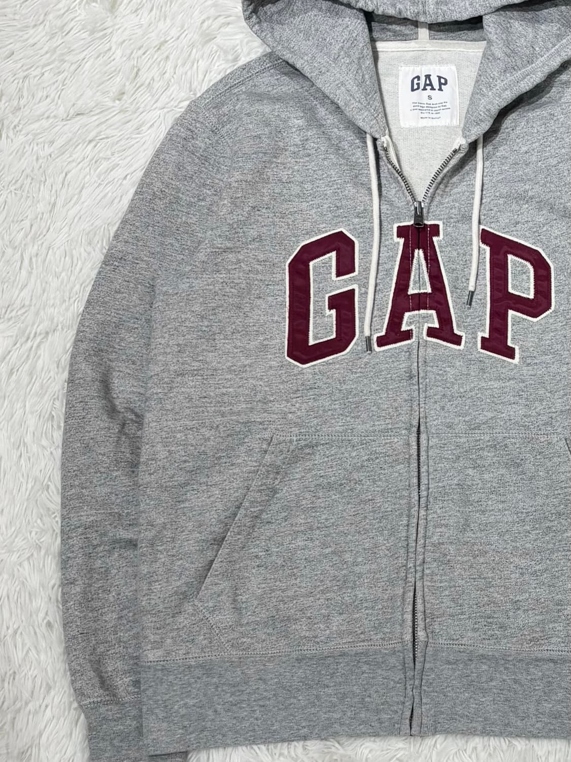 갭 그레이 빅로고 후드집업 상품이미지6
