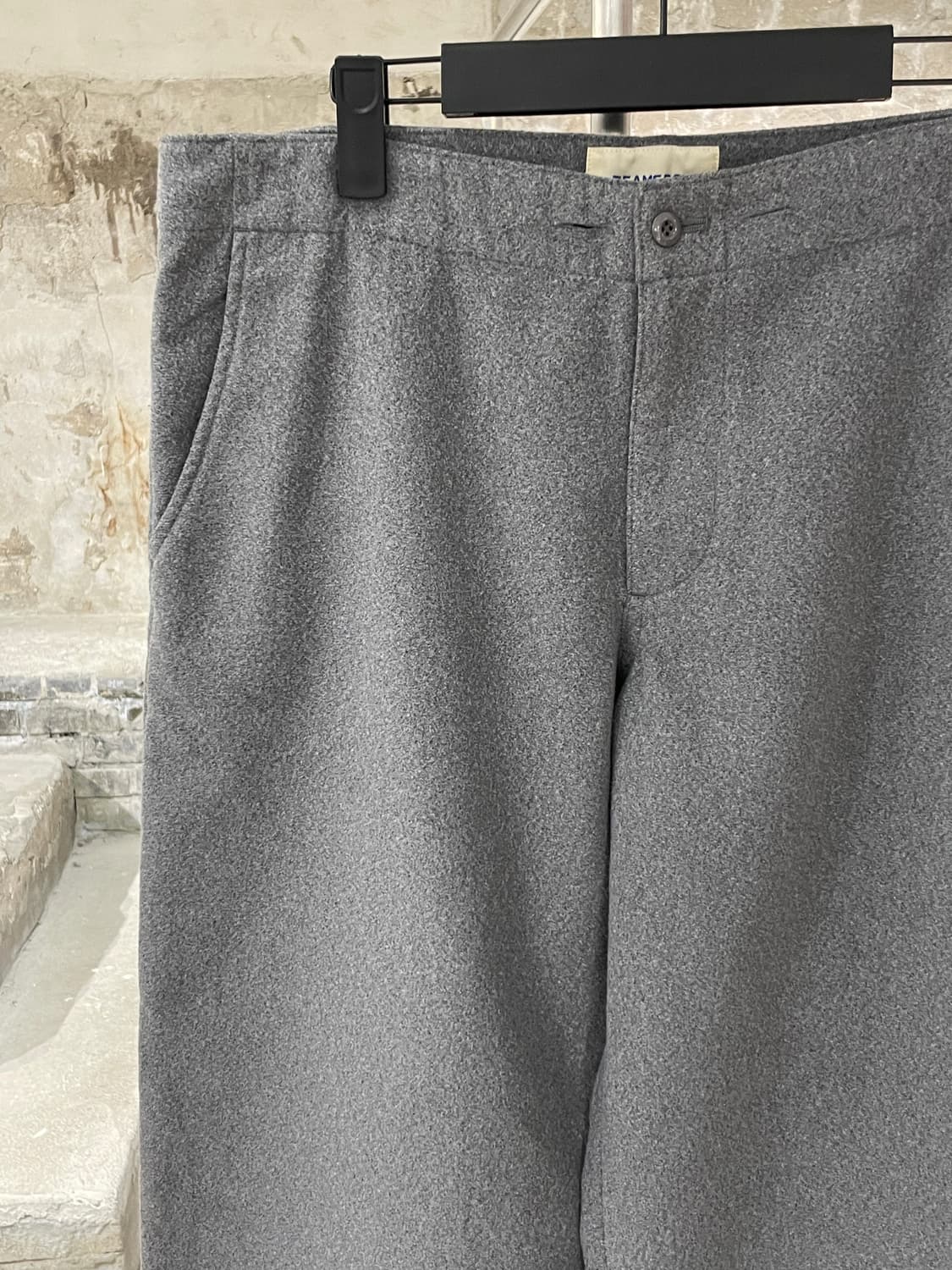 빔즈 보이 그레이 폴리에스터 와이드 팬츠 상품이미지2