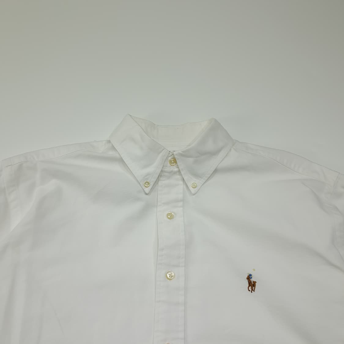 CL448 2XL 폴로 90s 코튼 멀티포니 버튼다운 화이트 셔츠 남방 상품이미지2