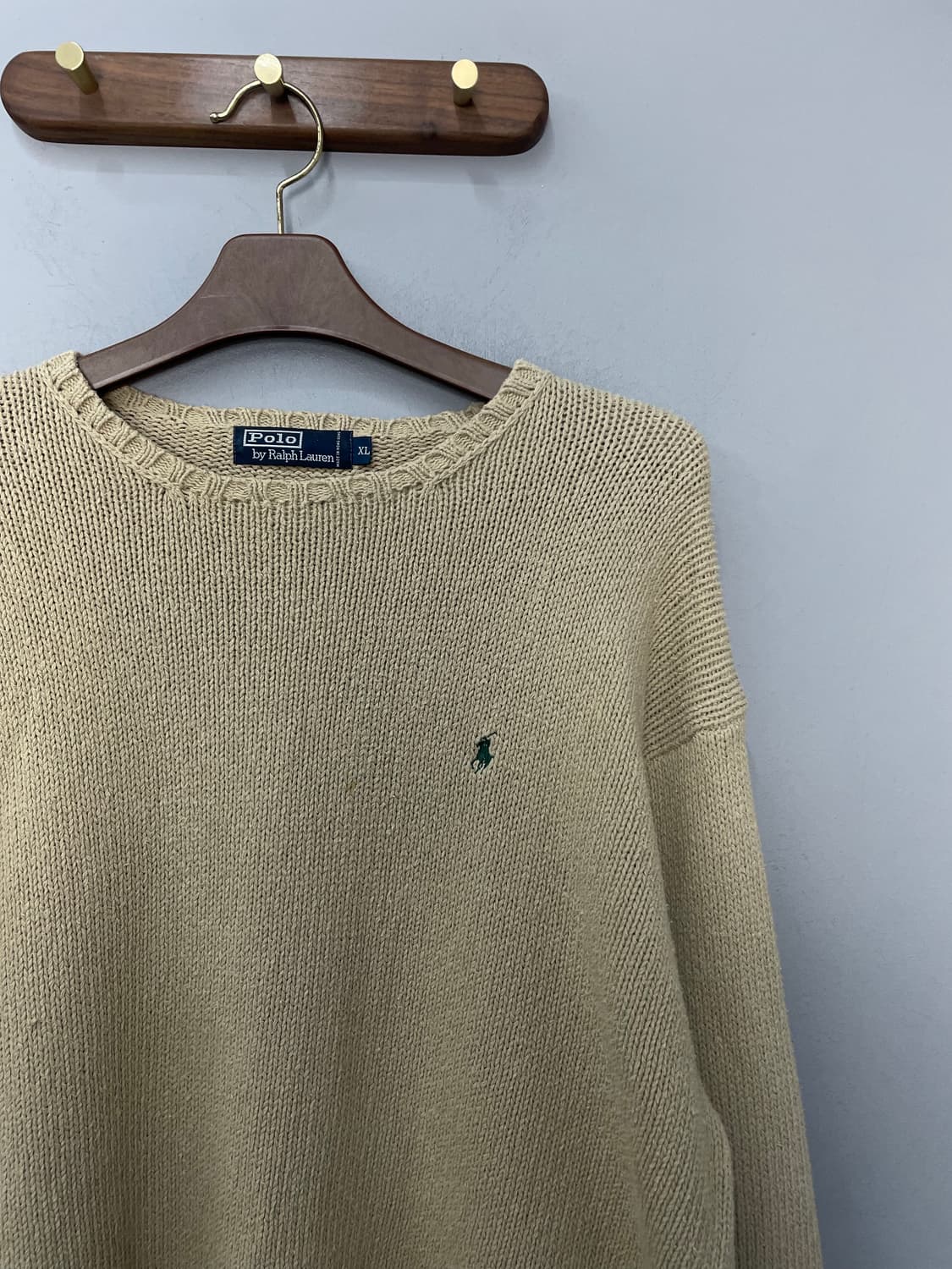 폴로 랄프로렌 베이지 라운드넥 니트 H2578 상품이미지3