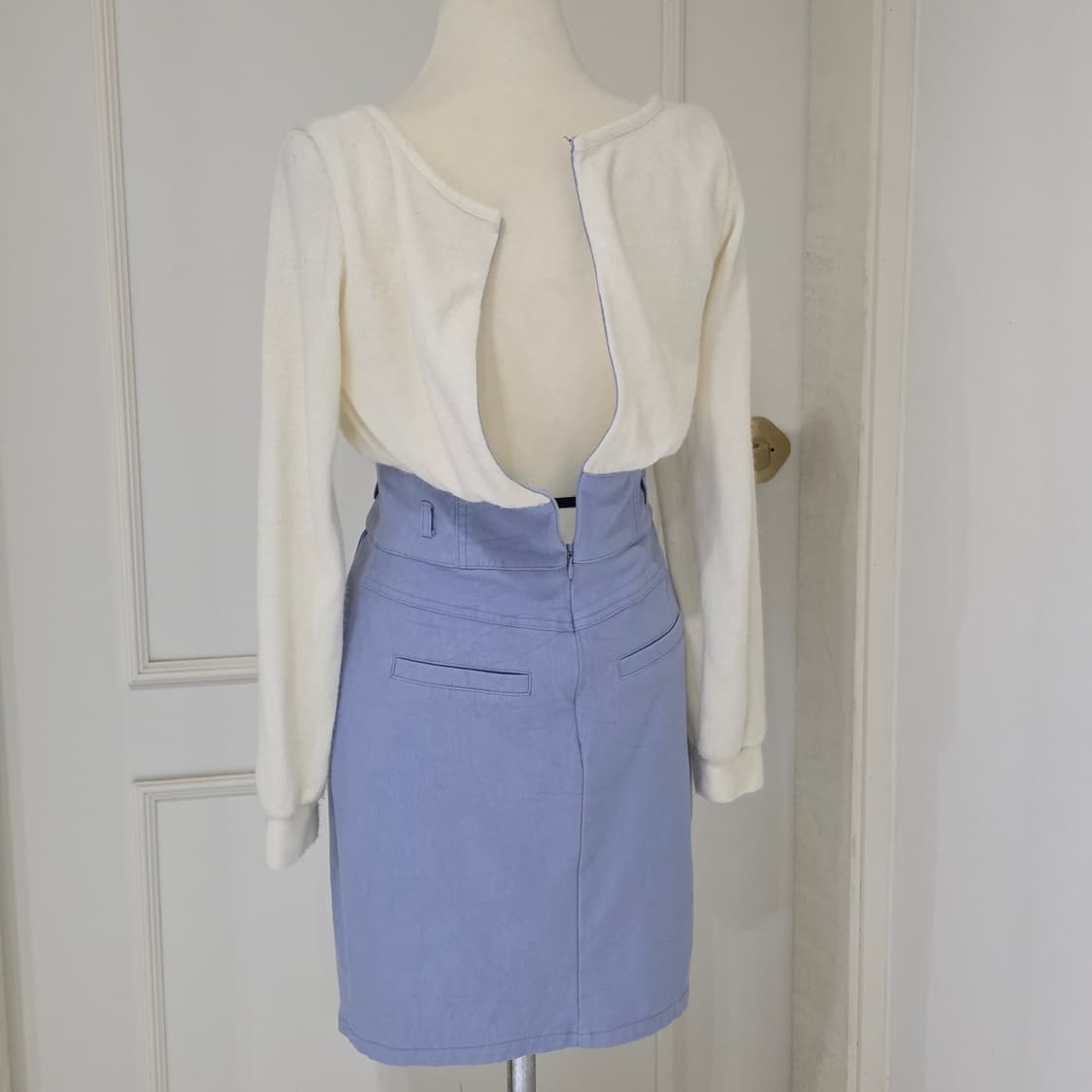 세실맥비)일본빈티지 로맨틱 히메갸루st 니트레이스 레이어드 원피스 상품이미지3