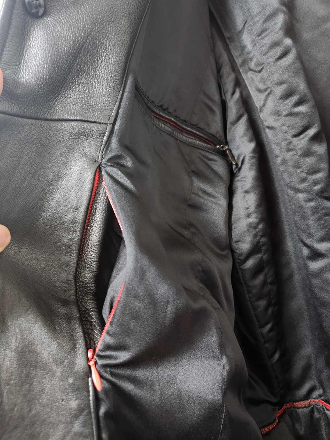 CHEVIGNON 블랙 가죽코트 XL 상품이미지6