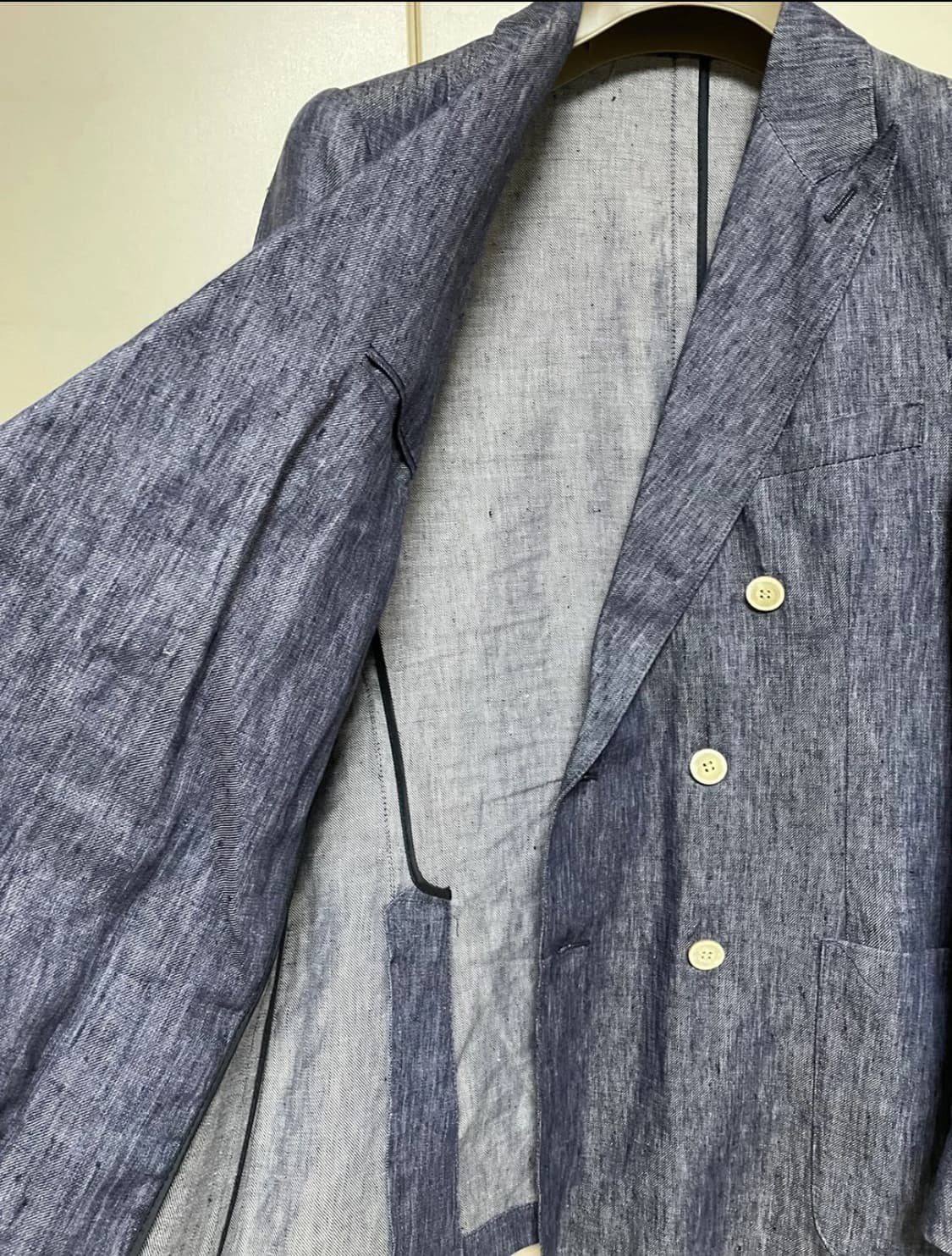 일레븐티 Eleventy 남성 100%마 원단 더블 자켓 46사이즈 상품이미지5