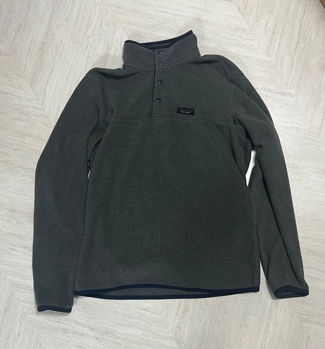 트루릴리전 스냅 플리스 차콜 M 상품이미지4