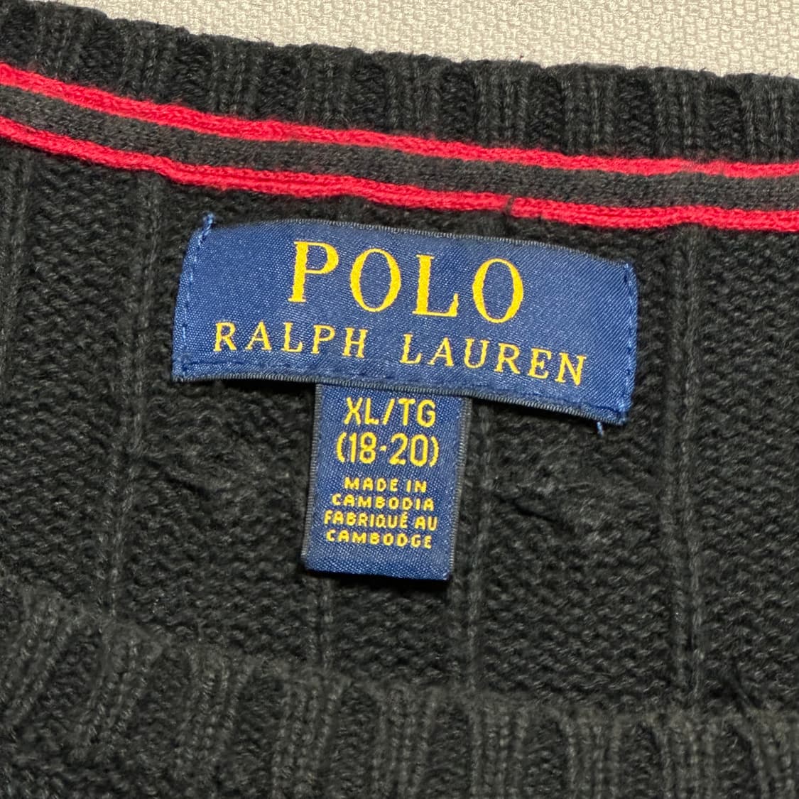 Polo Ralph Lauren 코튼 케이블 블랙 니트 상품이미지3