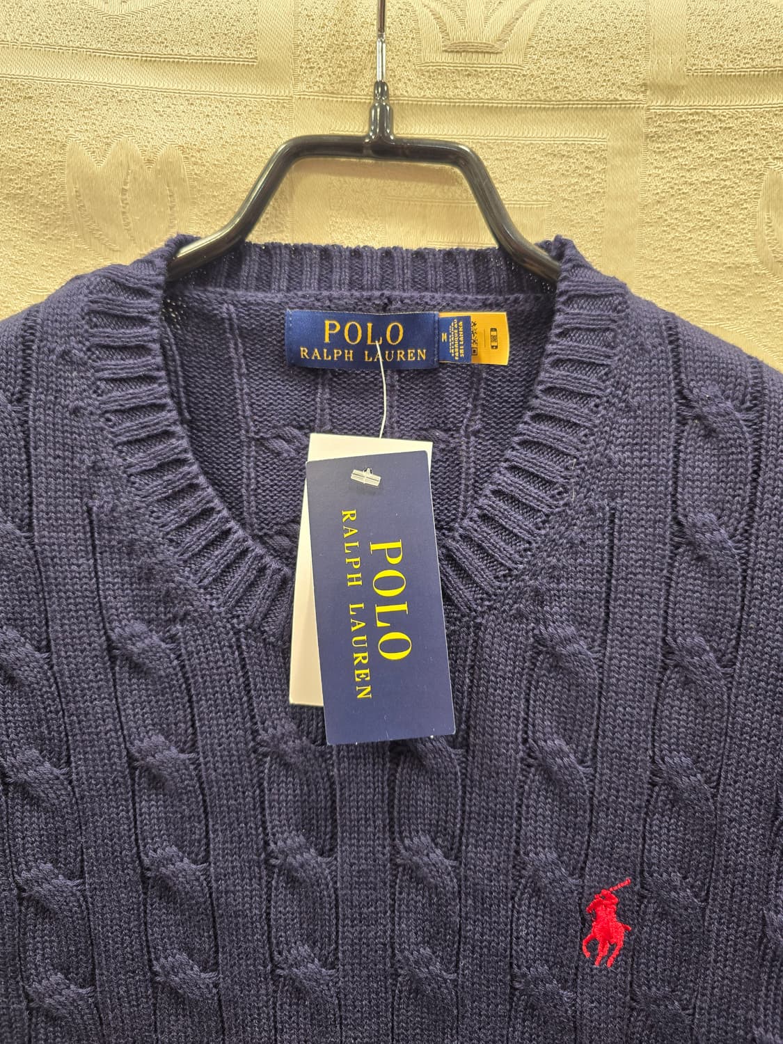 새상품) 폴로 랄프로렌 네이비 케이블 니트 티셔츠 M(95) 상품이미지2