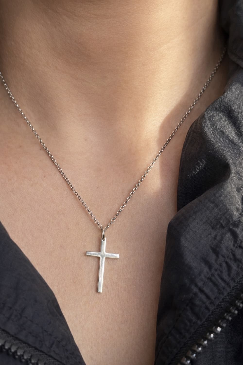 크로스 팬던트 은목걸이 십자가목걸이 남자목걸이 상품이미지2