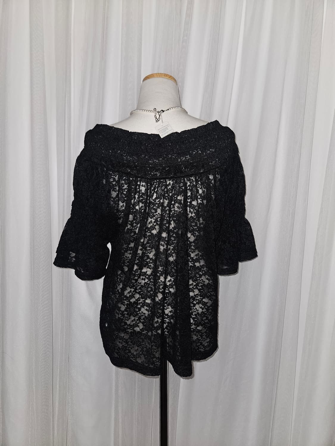 lowrys farm 로리즈팜 고딕 히메 공겜 레이스 오프숄더 블라우스 상품이미지3