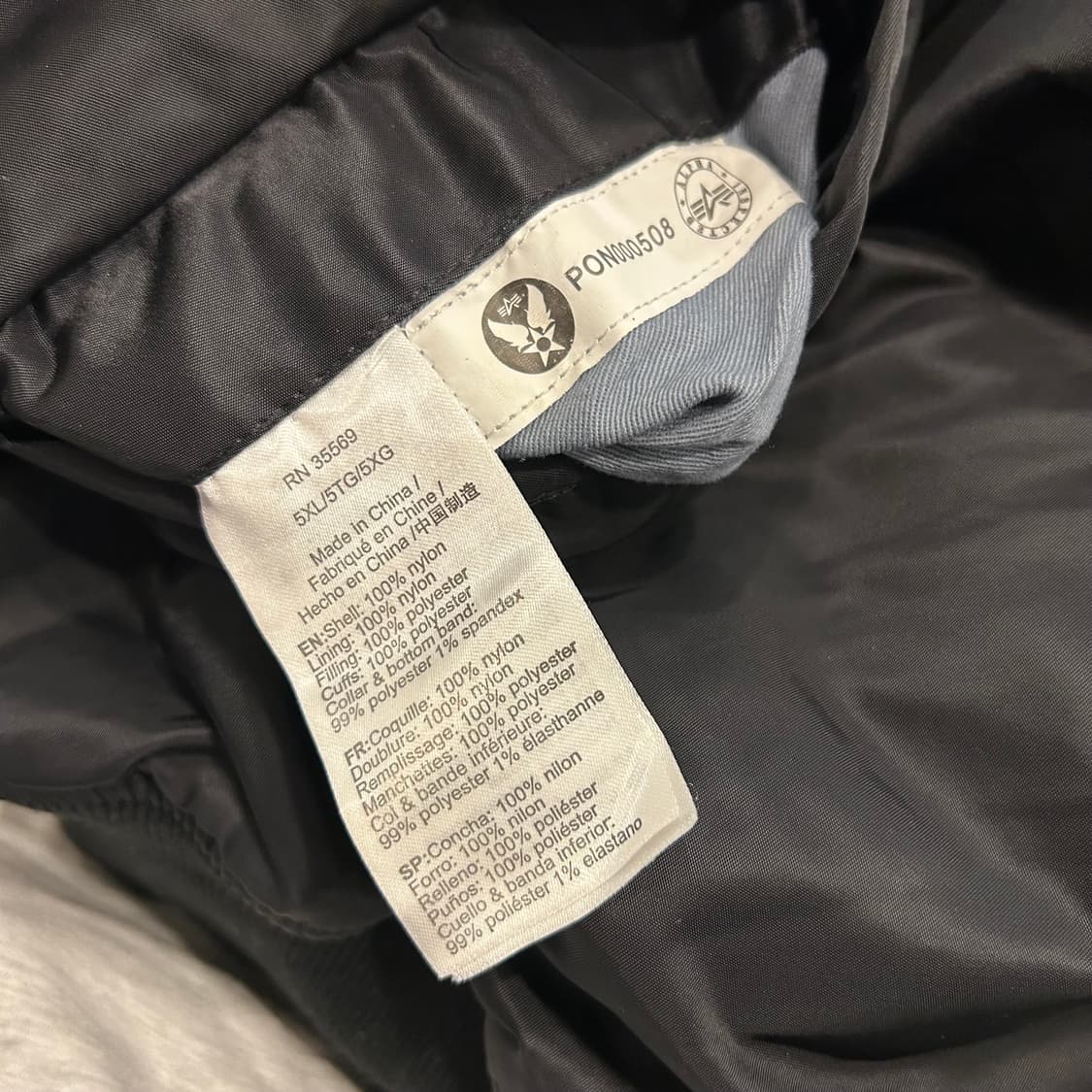 [5XL] 알파인더스트리 MA-1 블랙 항공점퍼 A654 상품이미지4