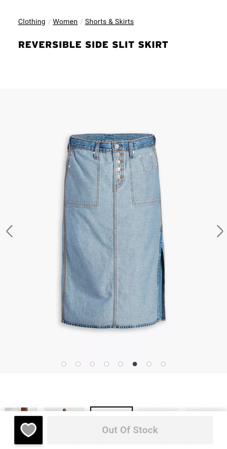 리바이스 청치마 양면 w27인치 상품이미지8