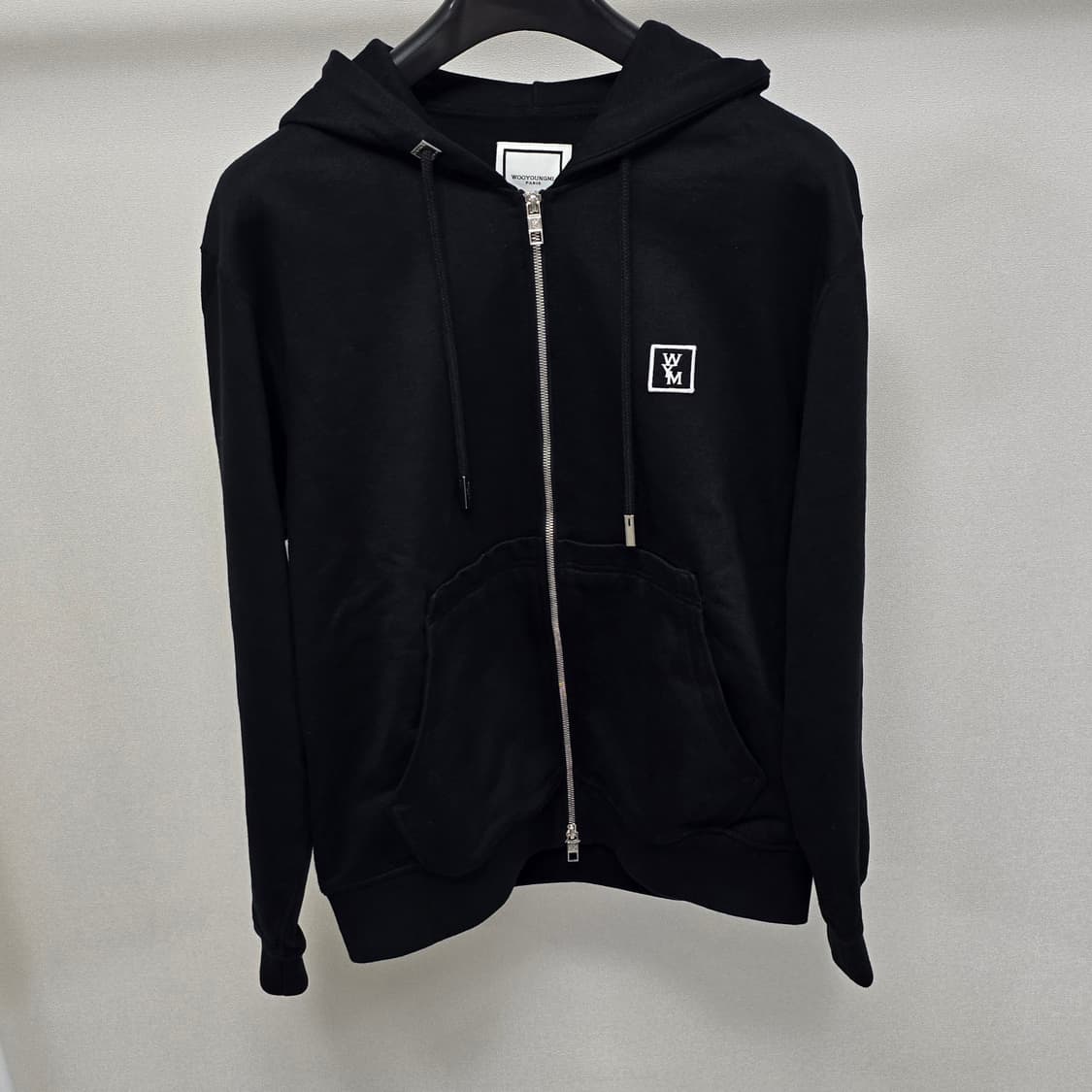 우영미 백로고 후드 집업 46사이즈 95 판매 상품이미지1