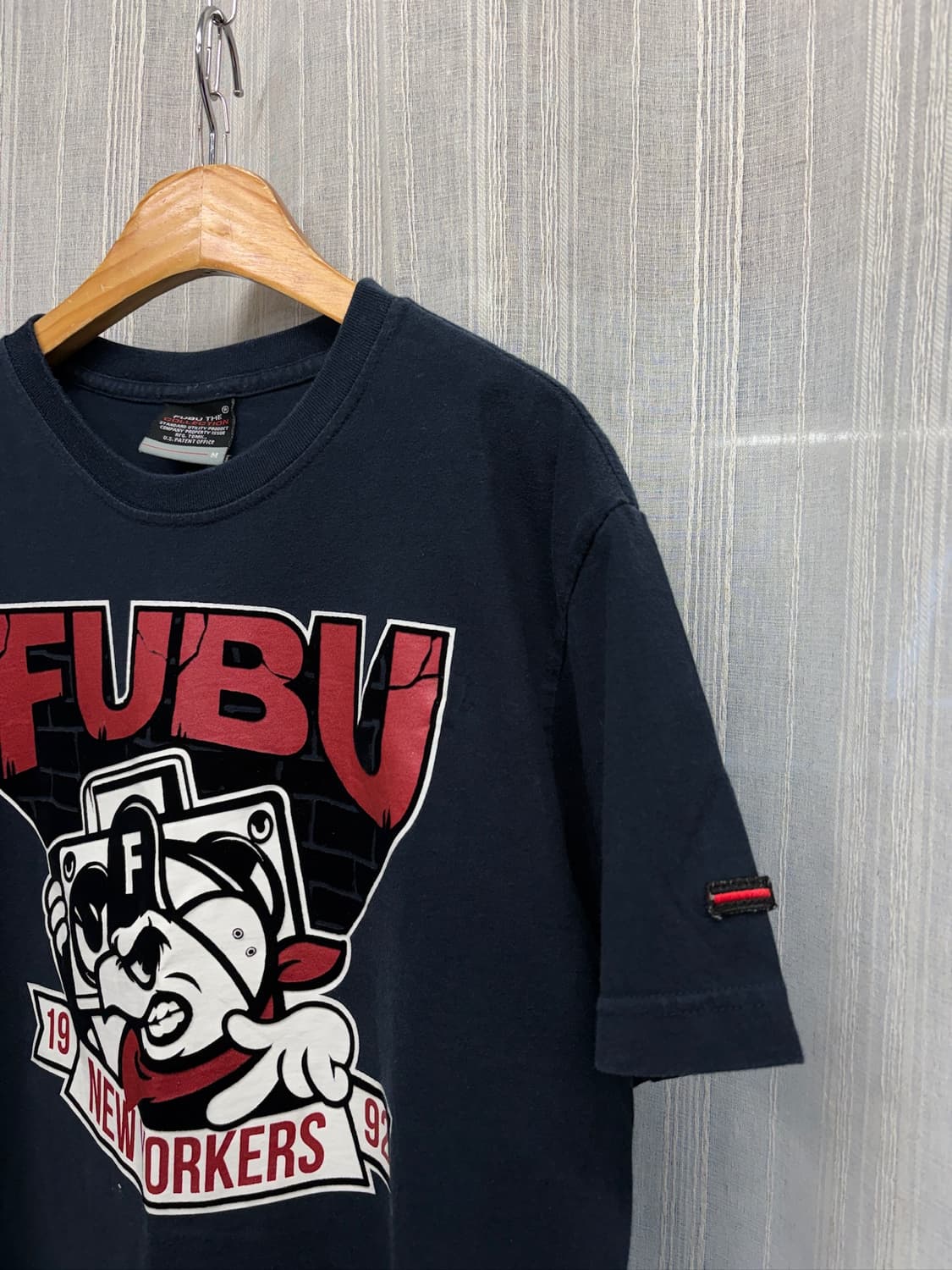 90s FUBU 후부 뉴욕양키스 빈티지 프린팅 반팔티 상품이미지4