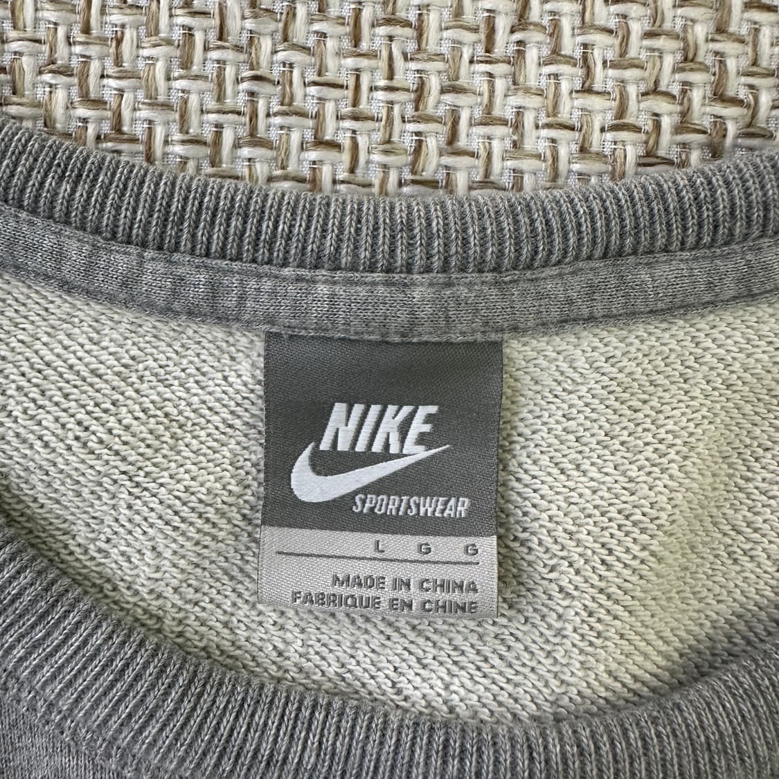L 나이키 그레이 맨투맨 스웻셔츠 0327D 상품이미지2