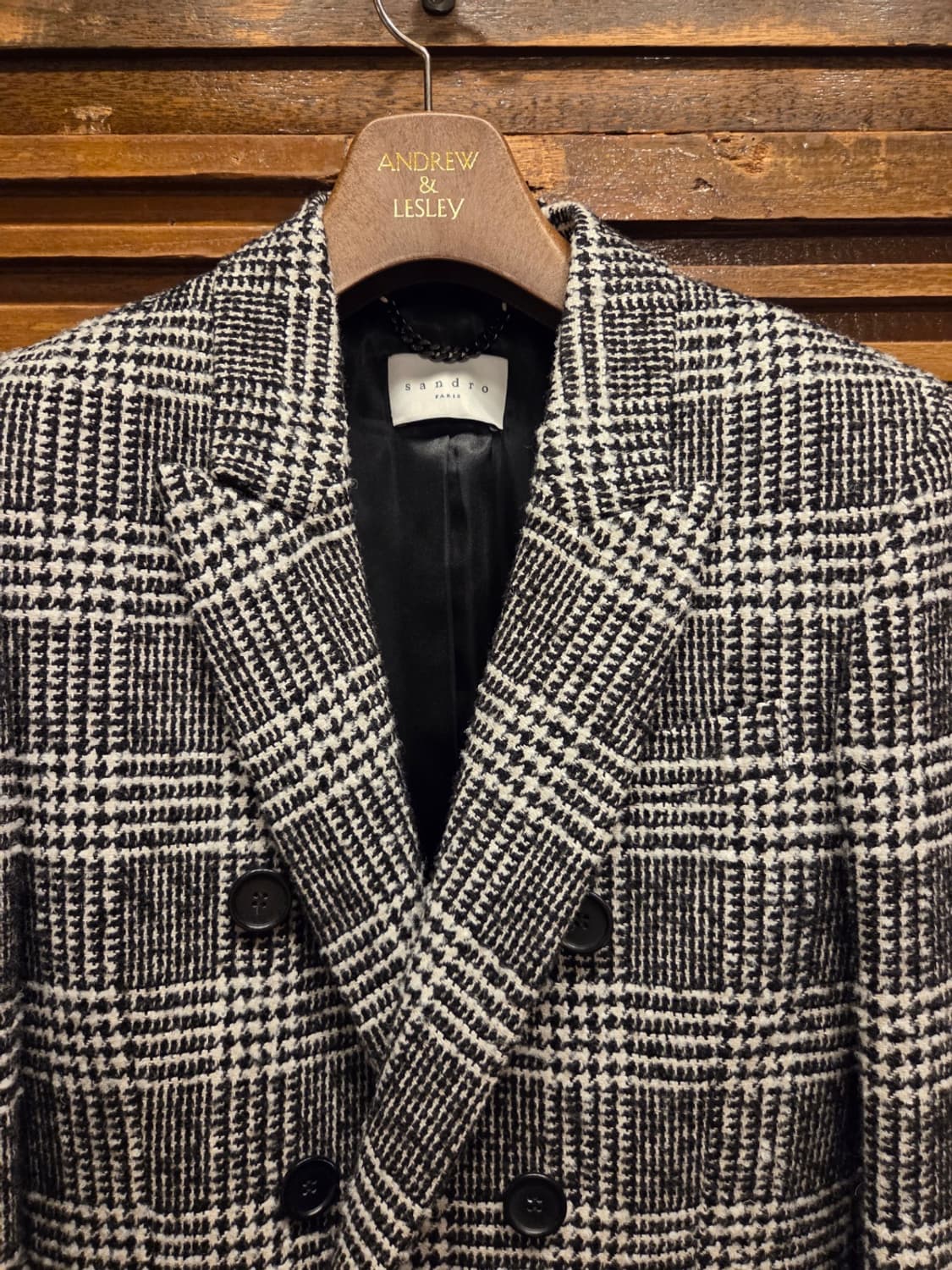 산드로 더블브레스티드 트위드코트 상품이미지2