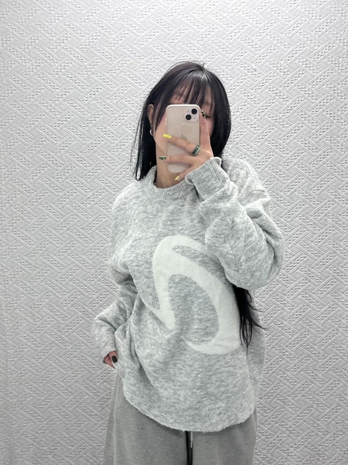 널디 엔디와이 핀휠 멜란지그레이 니트 S C07493 상품이미지2