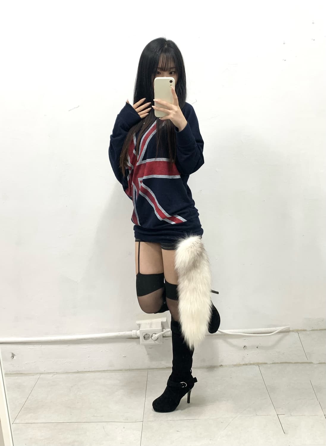 [GALYGE] 유니언잭 원숄더 롱슬리브 상품이미지3