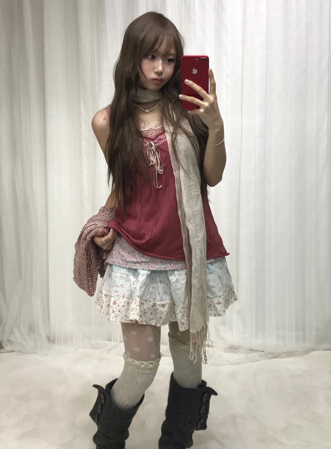 뮤트핑크 잔꽃 패치워크 하구미 페어리 코디세트 상품이미지4