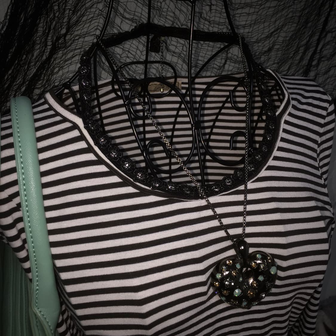 Stripe Cubic Halter Top 상품이미지2