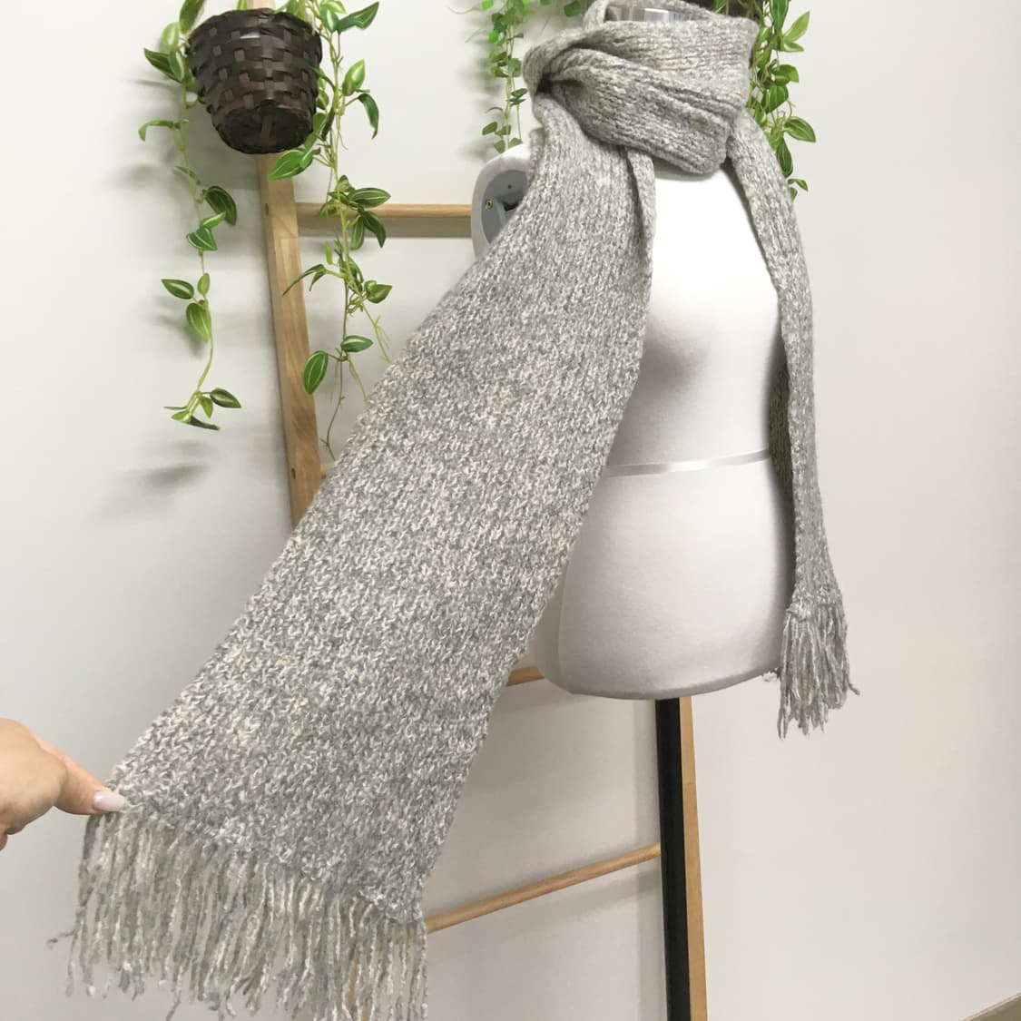 JPN/ 그레이머플러 모리걸머플러 뜨개머플러 모리룩머플러 상품이미지1