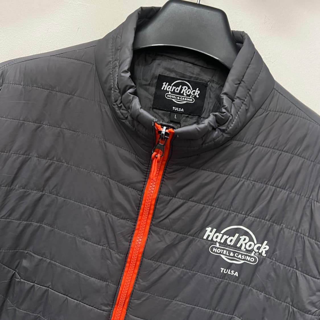 하드락카페 TULSA 이너 경량 패딩 집업 자켓 L 상품이미지3