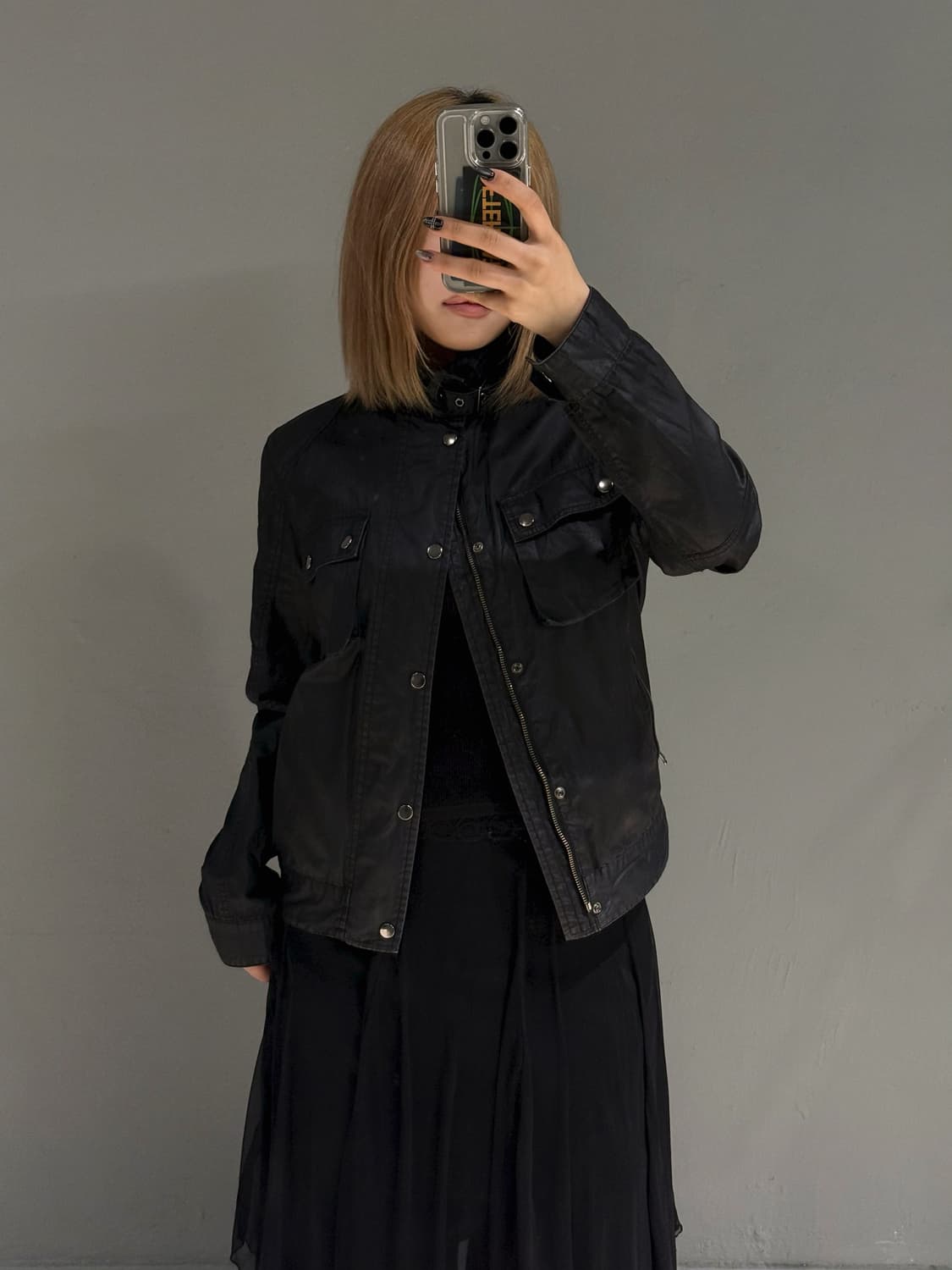 neck buckle pocket detail coating jk 상품이미지2