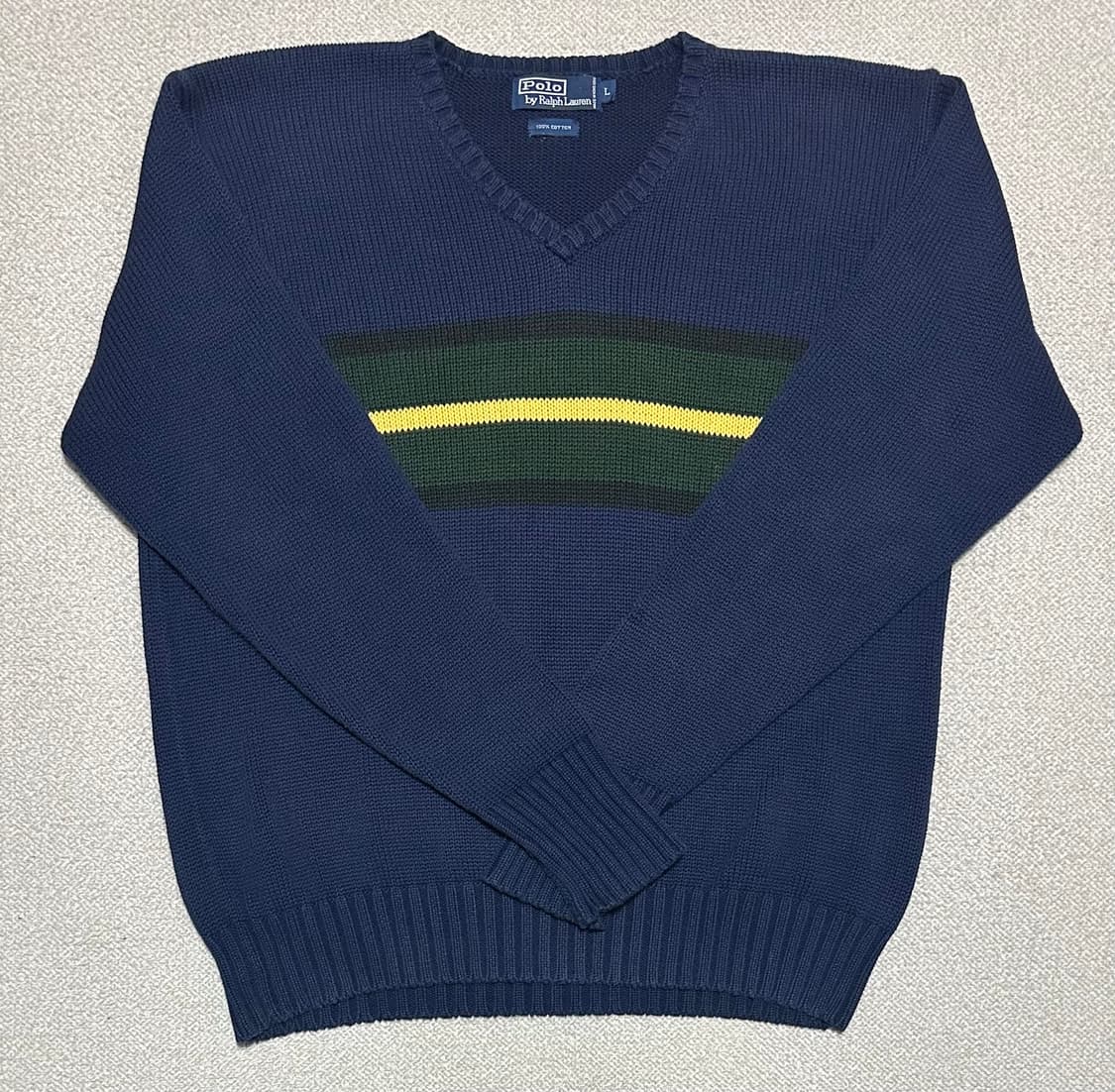 폴로 랄프로렌 배색 니트 상품이미지1