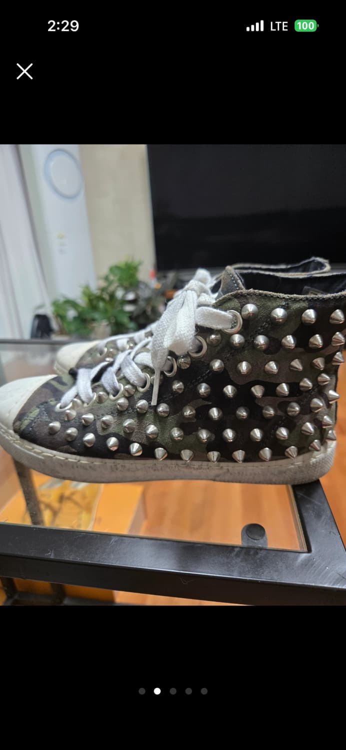 지엔치 카모 스터드 하이탑 스니커즈  230 상품이미지1