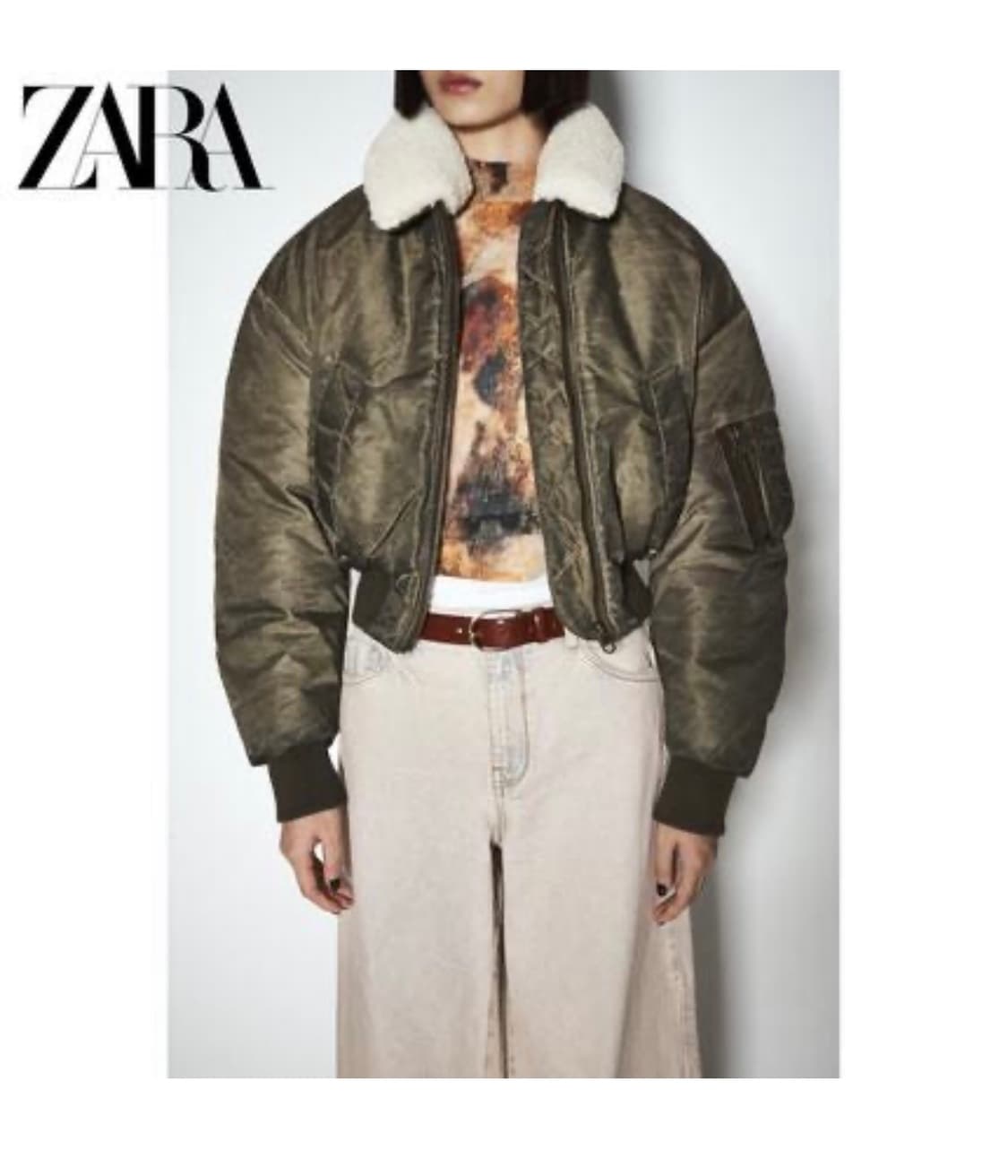 자라 빈티지 봄버 크롭 자켓 상품이미지4