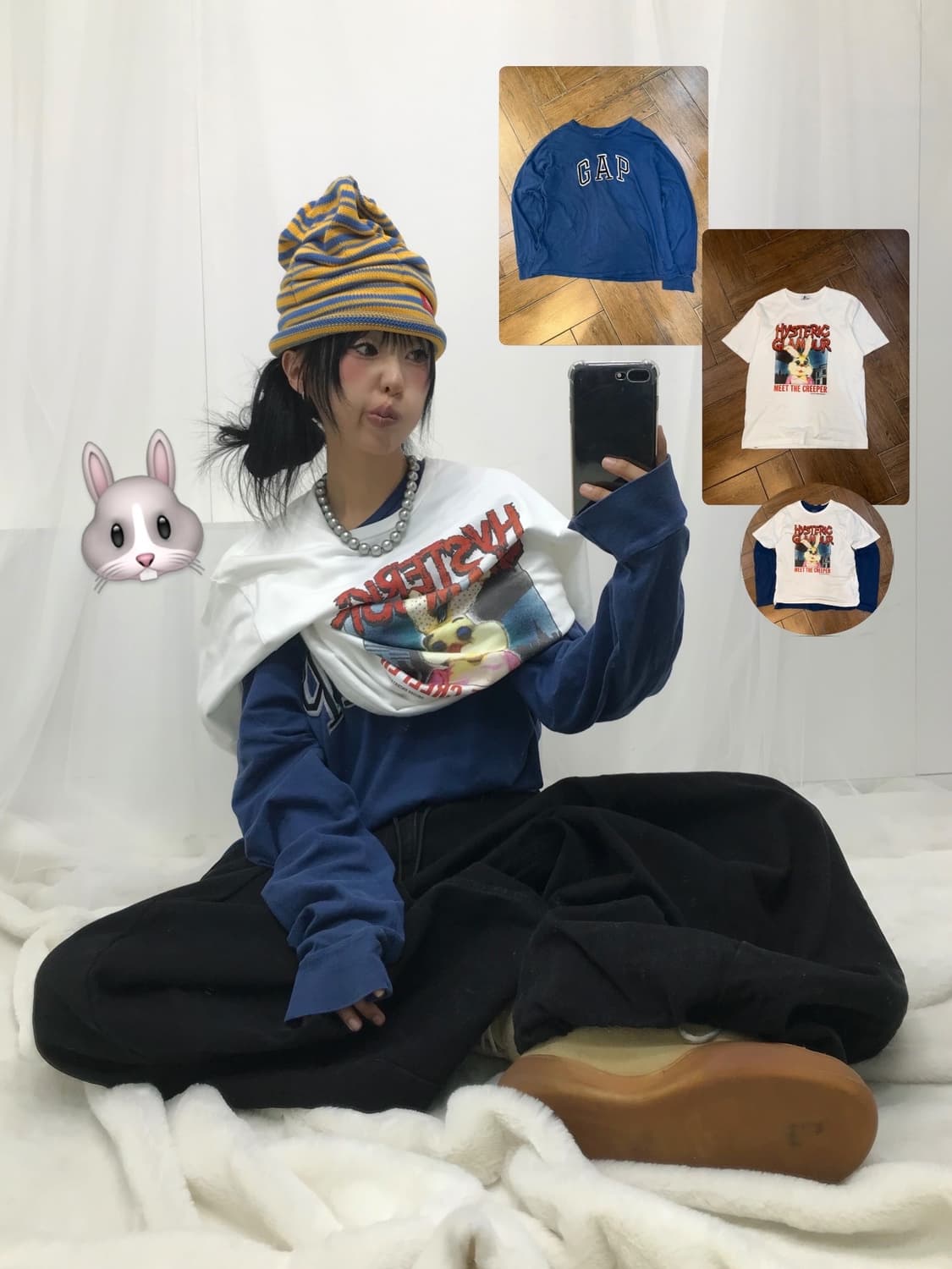 Hysteric Glamour Punk Rabbit T-shirt 상품이미지1